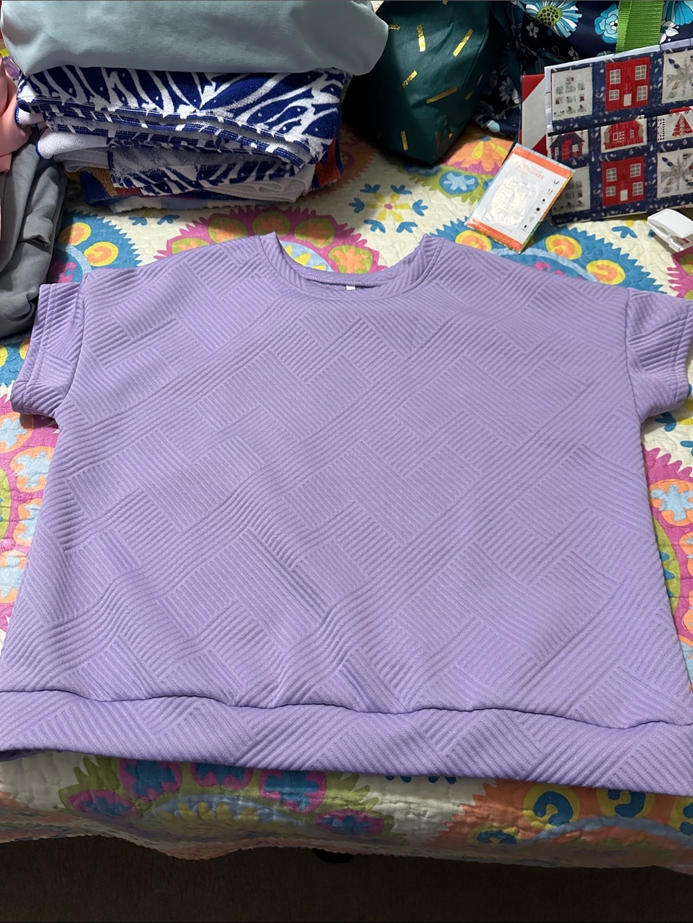 Light purple Two-Piece short Set